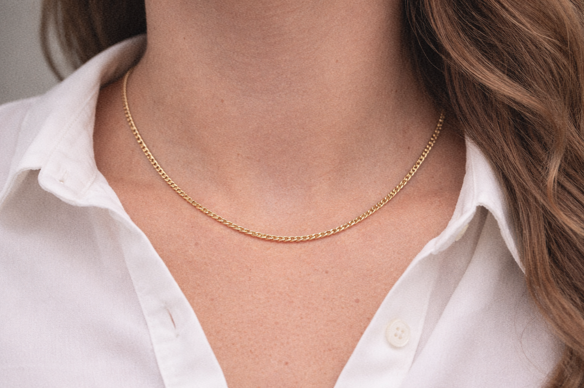 9ct Yellow Gold 0.8mm Diamond Cut Curb Chain