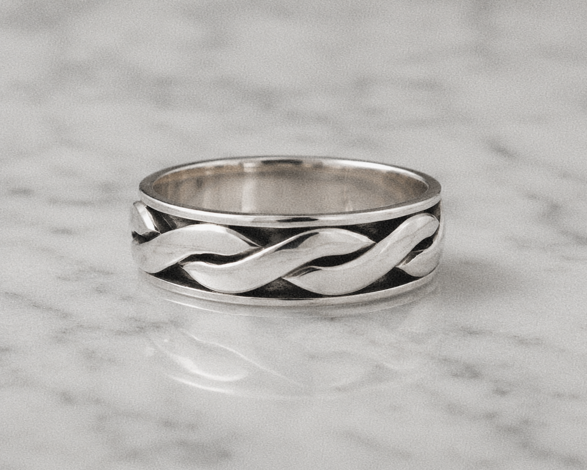 Celtic Twist Band Ring – Sterling Silver