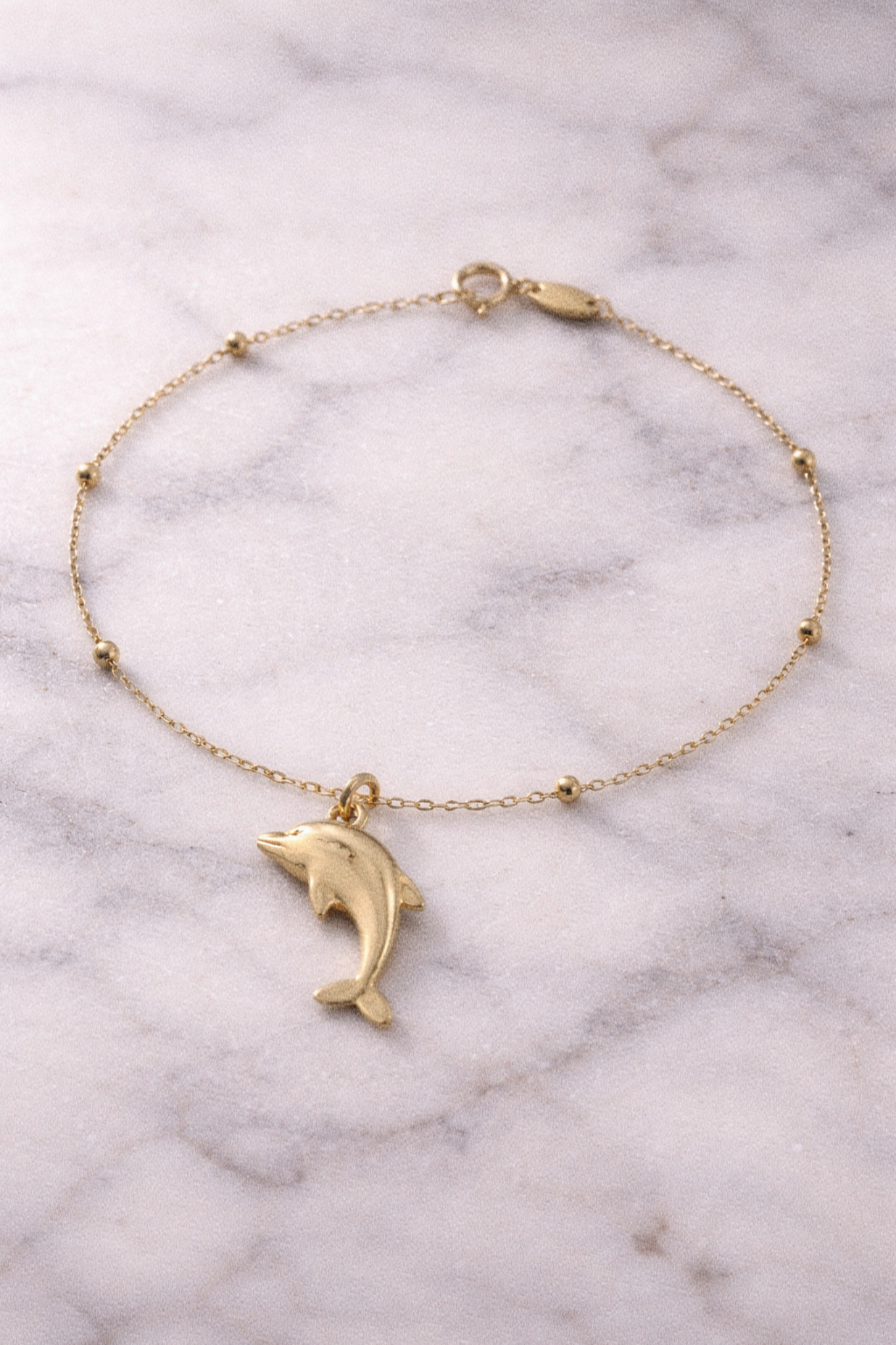 9ct Yellow Gold Dolphin Charm