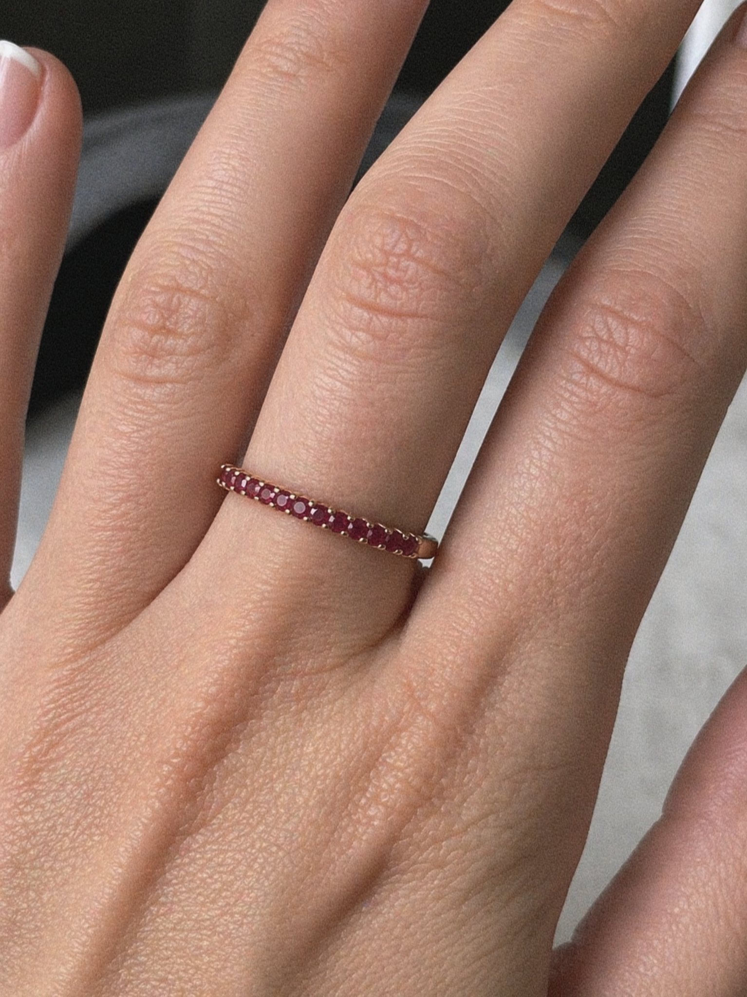9ct Rose Gold Ruby Eternity Ring