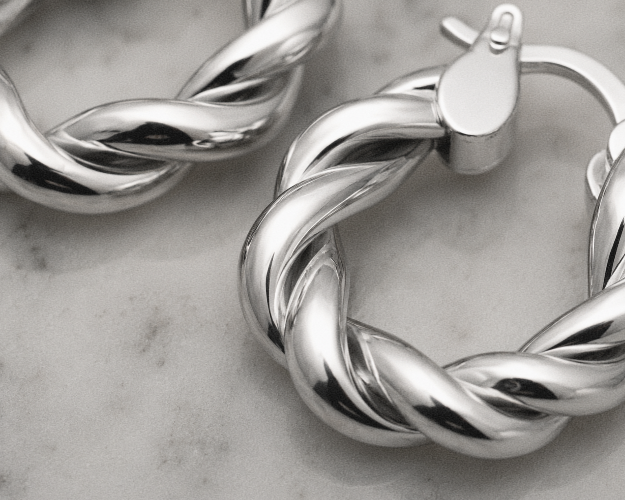 Chunky Rope Twist Hoop Earrings – Sterling Silver