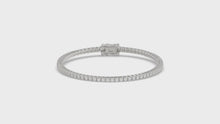 18ct White Gold Lab-Grown Diamond Tennis Bracelet