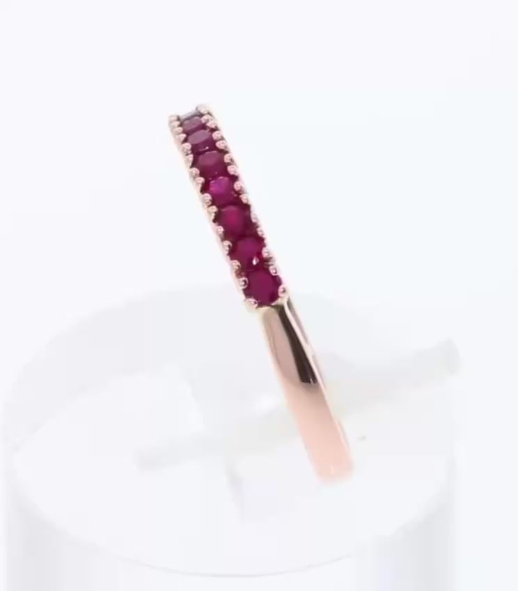 9ct Rose Gold Ruby Eternity Ring